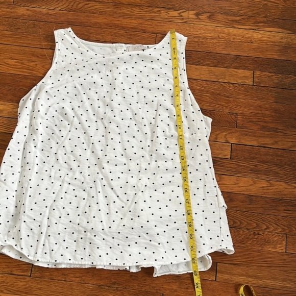 LOFT POLKA DOT TANK WITH RUFFLE BACK XL - Picture 4 of 6